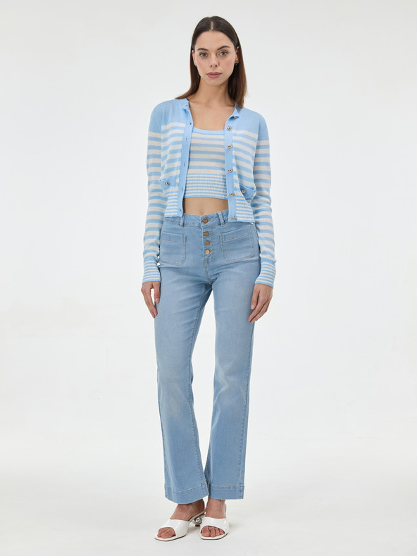 Orsay ORSAY Világoskék csíkos női kardigán