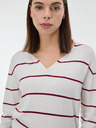 Orsay ORSAY Piros csíkos női pulóver