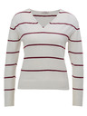 Orsay ORSAY Piros csíkos női pulóver