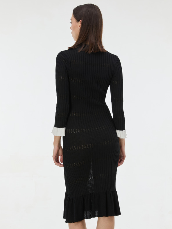 Orsay ORSAY Fekete női kötött midi ruha