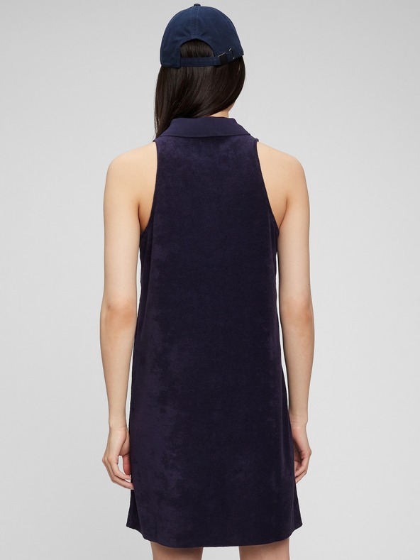 GAP Frottír csíkos ruha gallérral GAP