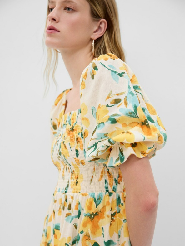 GAP Vászon virágos ruha GAP