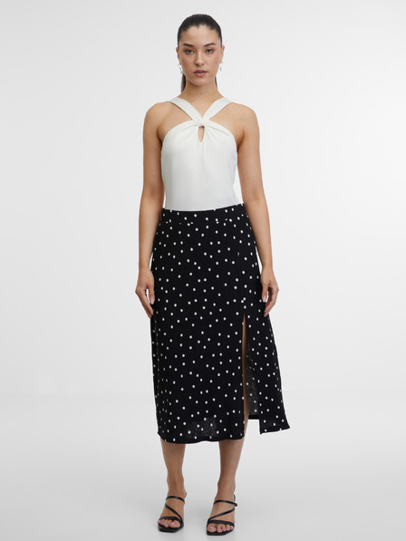 Orsay ORSAY fekete női pöttyös szoknya