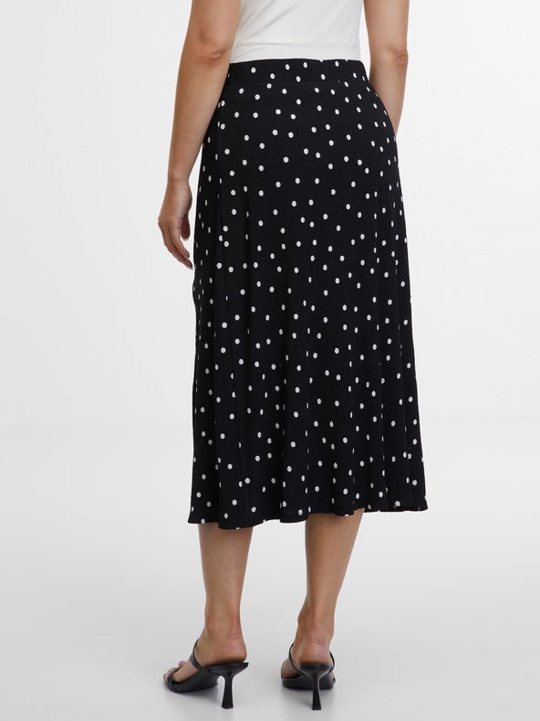 Orsay ORSAY fekete női pöttyös szoknya