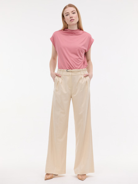 Orsay ORSAY Krémszínű női bő szárú nadrág csíkkal