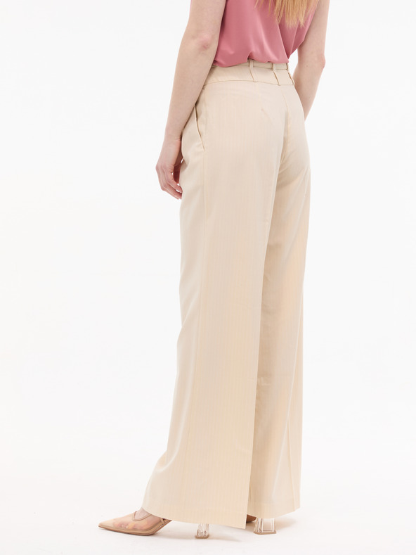 Orsay ORSAY Krémszínű női bő szárú nadrág csíkkal