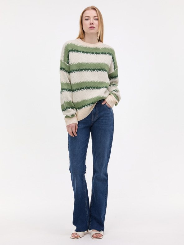 Orsay ORSAY Zöld csíkos női pulóver