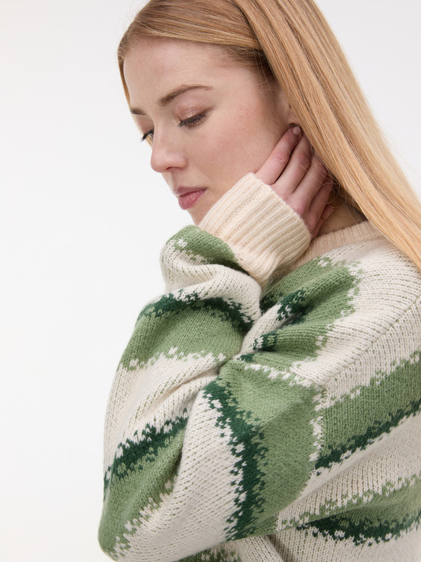 Orsay ORSAY Zöld csíkos női pulóver