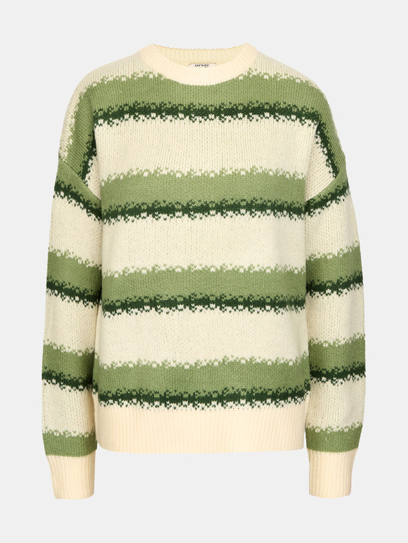 Orsay ORSAY Zöld csíkos női pulóver