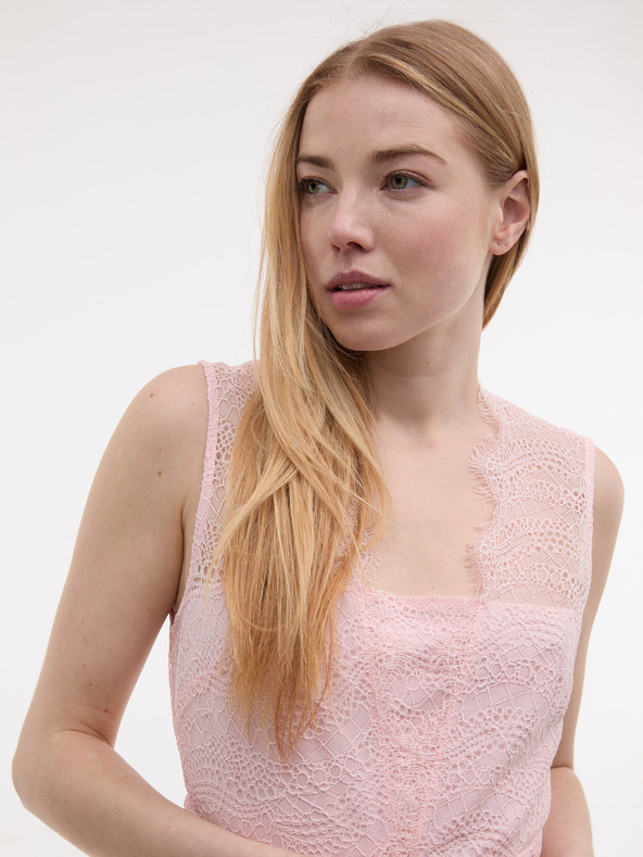 Orsay ORSAY Világos rózsaszín női csipkeruha
