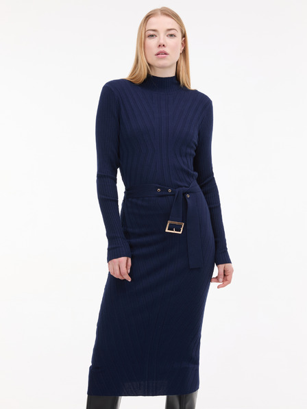 Orsay ORSAY Sötétkék női midi ruha övvel