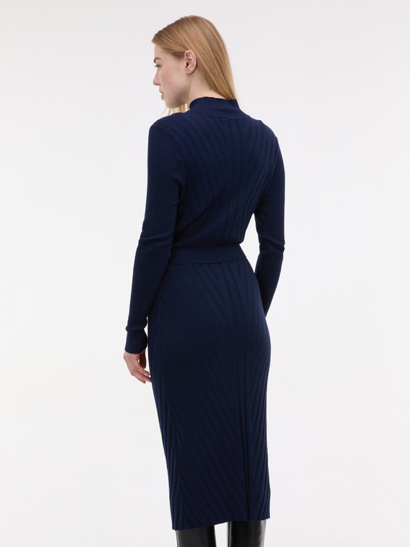 Orsay ORSAY Sötétkék női midi ruha övvel