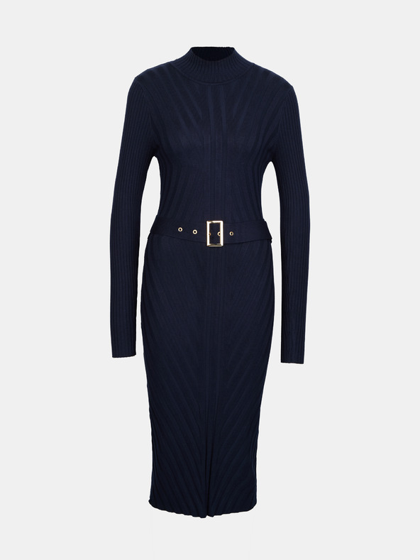 Orsay ORSAY Sötétkék női midi ruha övvel