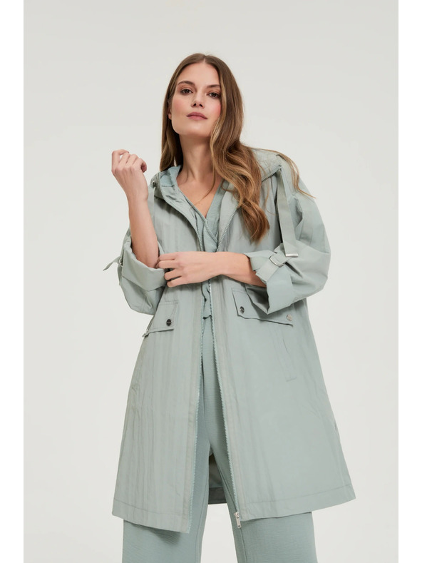 Moodo Parka dzseki olívazöld Moodo