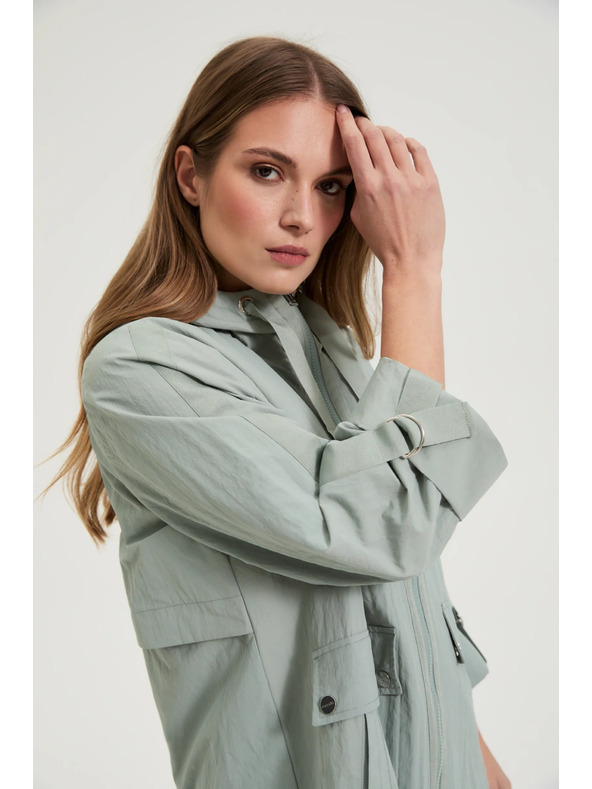 Moodo Parka dzseki olívazöld Moodo