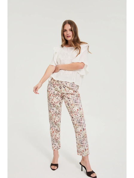 Moodo Mintás nadrág bézs Moodo