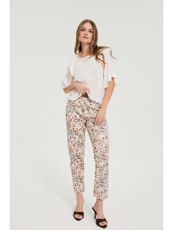 Moodo Mintás nadrág bézs Moodo