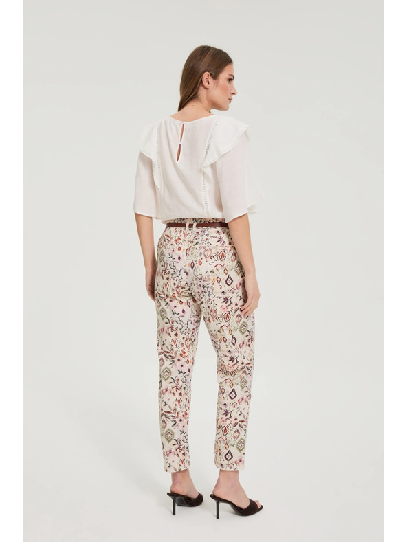 Moodo Mintás nadrág bézs Moodo