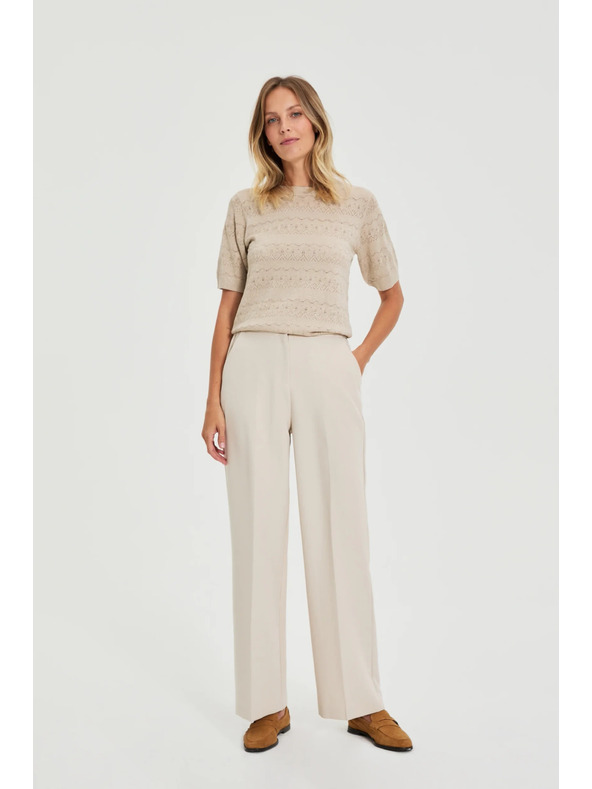 Moodo Azúrkék pulóver rövid ujjal bézs Moodo