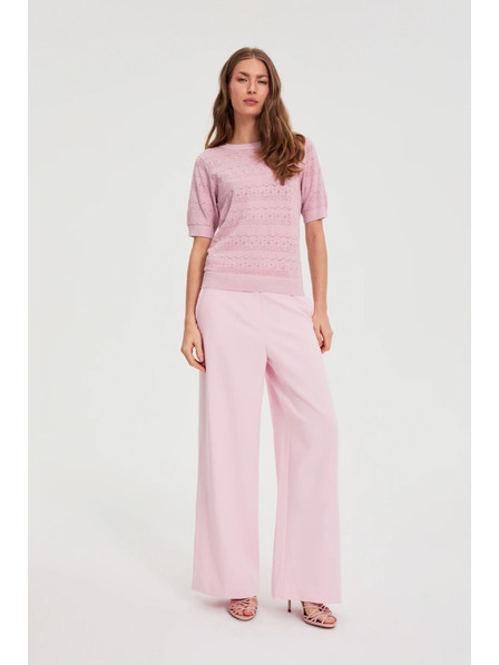 Moodo Azúrkék pulóver rövid ujjal rózsaszín Moodo