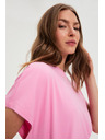 Moodo Rózsaszín pamut rövid ujjú blúz Moodo