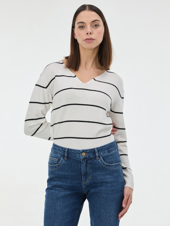 Orsay ORSAY fekete csíkos női pulóver