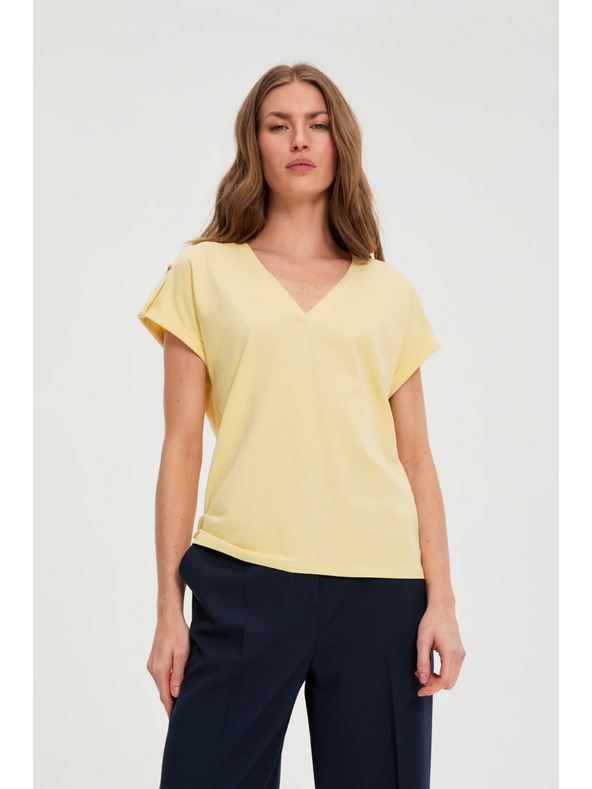 Moodo Pamut póló sárga Moodo