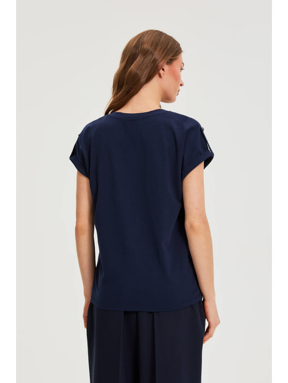 Moodo Pamutpóló sötétkék Moodo