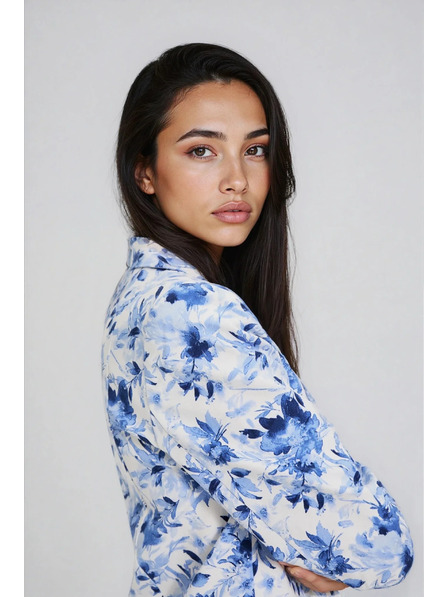 Moodo Virágos dzseki kék Moodo