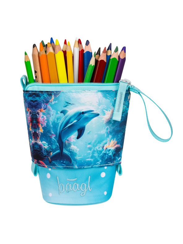 BAAGL  BAAGL Iskolai tolltartó Színes ceruza Delfin GRS
