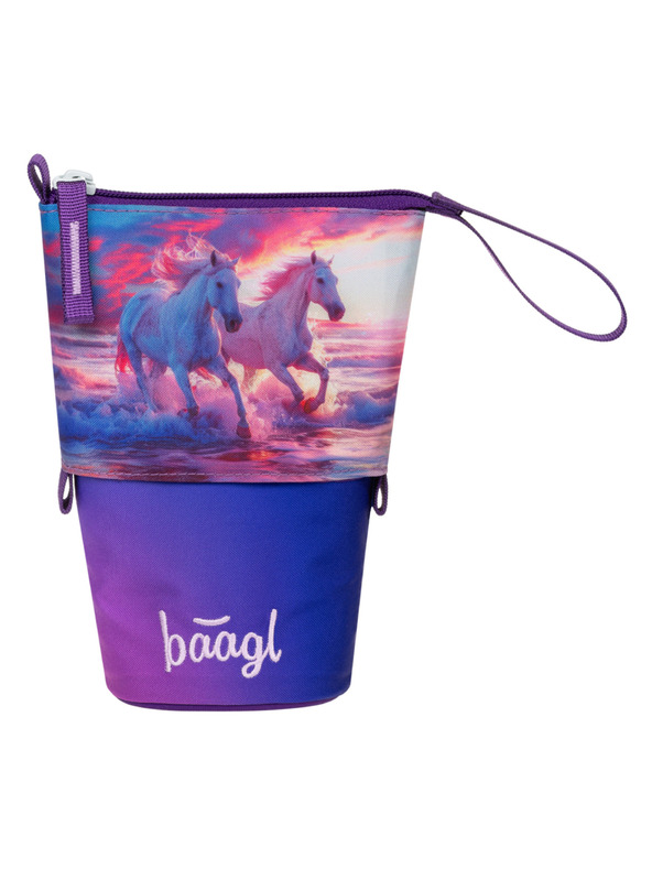 BAAGL  BAAGL Iskolai tolltartó Színes ceruza Lovak Szív GRS