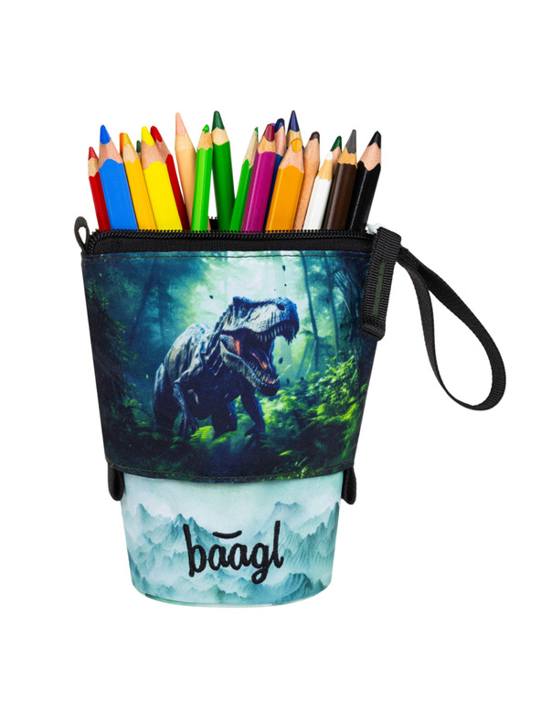 BAAGL  BAAGL Iskolai tolltartó Színes ceruza Dino GRS