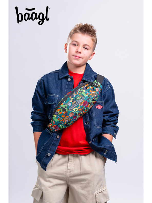 BAAGL  BAAGL SZETT 5 Skate Minecraft Chaos: hátizsák, tolltartó, zsák, övtáska, noteszgép tok