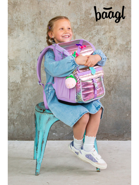 BAAGL  BAAGL SET 3 Zippy Lavender: aktatáska, tolltartó, zsák