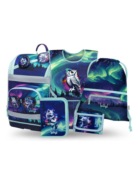 BAAGL  BAAGL SET 5 Zippy Plus Aurora: aktatáska, tolltartó, zsák, kötény, pénztárca GRS