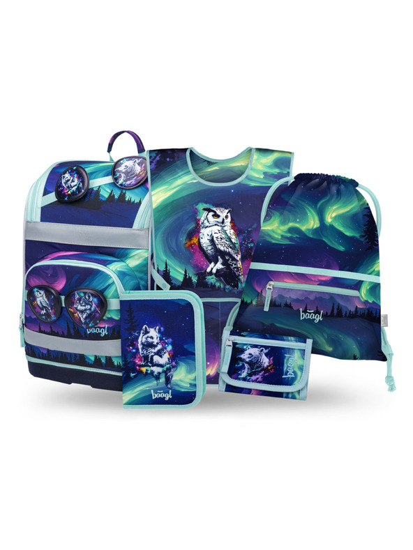 BAAGL  BAAGL SET 5 Zippy Plus Aurora: aktatáska, tolltartó, zsák, kötény, pénztárca GRS