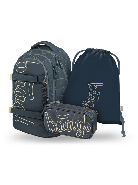 BAAGL  BAAGL SET 3 Skate Max Wave: hátizsák, tolltartó, zsák GRS