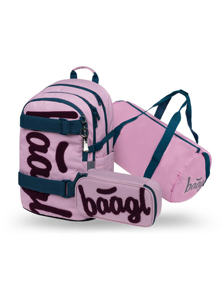 BAAGL  BAAGL SZETT 3 Skate Rose: hátizsák, tolltartó, sportzsák GRS
