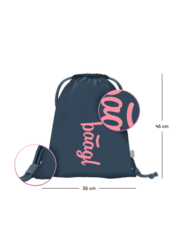 BAAGL  BAAGL SZETT 3 Core Logo rózsaszín: hátizsák, tolltartó, zsák GRS