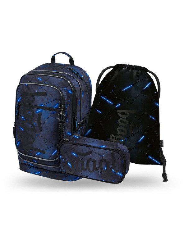 BAAGL  BAAGL SZETT 3 Cubic Flash: hátizsák, tolltartó, zsák GRS