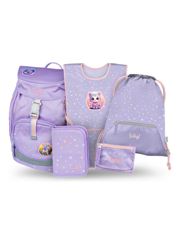 BAAGL  BAAGL SZETT 5 Airy Kedvencek: hátizsák, tolltartó, zsák, kötény, pénztárca