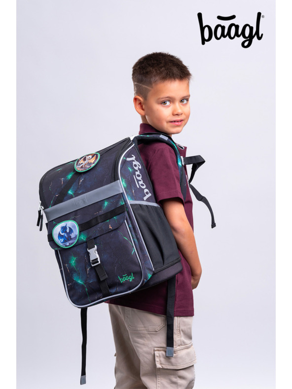 BAAGL  BAAGL SZETT 5 Zippy Sárkányok: aktentáska, tolltartó, zsák, kötény, pénztárca