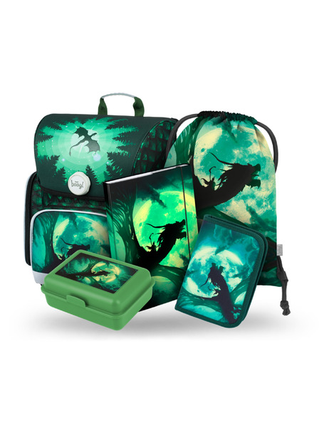 BAAGL  BAAGL 5 SZETT Ergo Sárkány: aktamappa, tolltartó, zsák, borítók, doboz