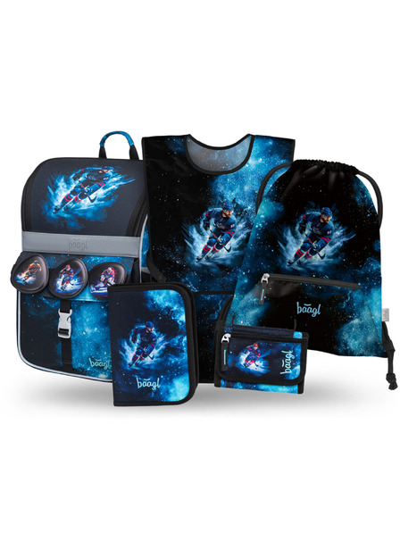 BAAGL  BAAGL SZETT 5 Zippy Hokej: aktamappa, tolltartó, zsák, kötény, pénztárca