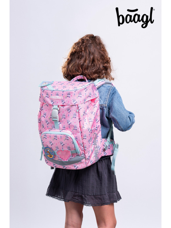 BAAGL  BAAGL SZETT 3 Airy Minecraft Panda: hátizsák, tolltartó, zsák