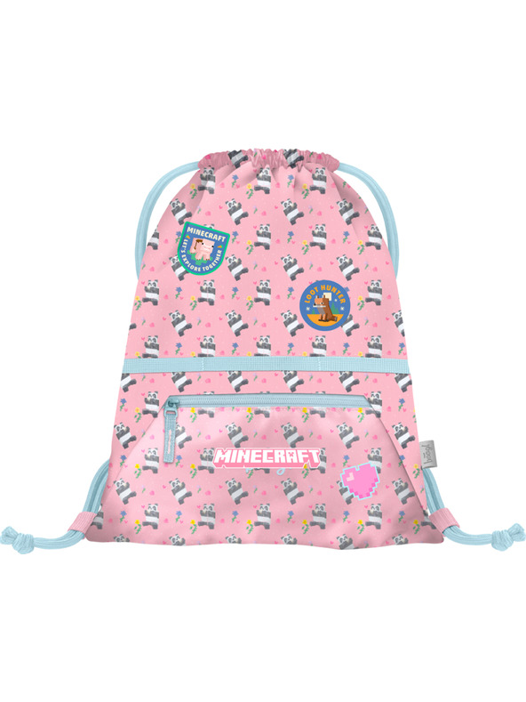 BAAGL  BAAGL SZETT 3 Airy Minecraft Panda: hátizsák, tolltartó, zsák