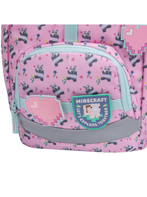 BAAGL  BAAGL SZETT 3 Airy Minecraft Panda: hátizsák, tolltartó, zsák
