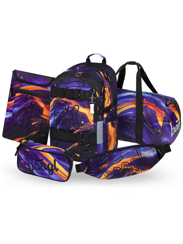 BAAGL  BAAGL KÉSZLET 5 Skate Vibe: hátizsák, toll, sportzsák, övtáska, notebook tok GRS