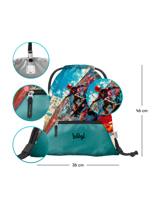 BAAGL  BAAGL Sportzsák zsebbel Skatepark