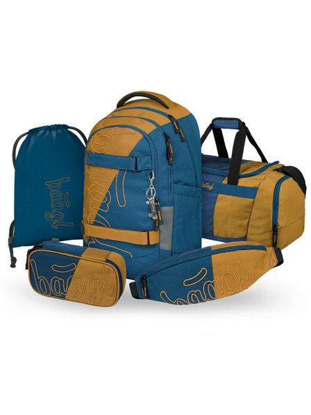 BAAGL  BAAGL SET 5 Skate Max Duo: hátizsák, tolltartó, zsák, sportoldal, övtáska GRS